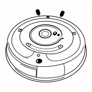 Pagina Para Colorir De Roomba Fofo Com Rosto Sorridente 48255-40113