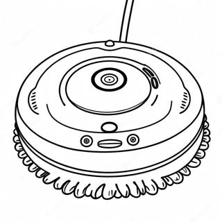 Pagina Para Colorir De Roomba Fofo Com Rosto Sorridente 48255-40114