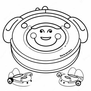 Pagina Para Colorir De Roomba Fofo Com Rosto Sorridente 48255-40116