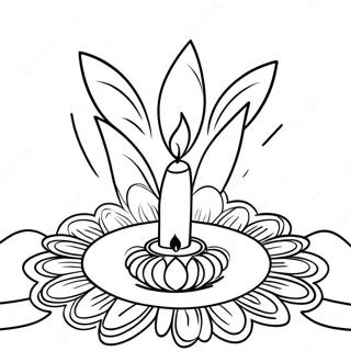 Pagina Para Colorir De Diyas Coloridos Do Diwali 482-387