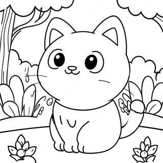 Pagina Para Colorir Da Gatinha Softpaws Fofa No Jardim 48355-40190