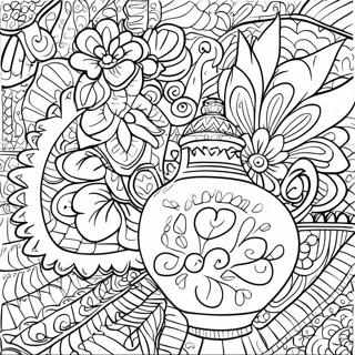 Pagina Para Colorir Da Ceramica Talavera Mexicana Vibrante 48385-40209