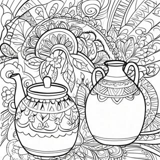 Pagina Para Colorir Da Ceramica Talavera Mexicana Vibrante 48385-40211