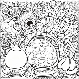 Pagina Para Colorir Da Ceramica Talavera Mexicana Vibrante 48385-40212