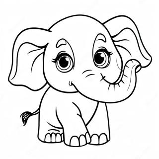 Pagina Para Colorir Do Elefante Bebe Fofo 48555-40337