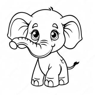 Pagina Para Colorir Do Elefante Bebe Fofo 48555-40338