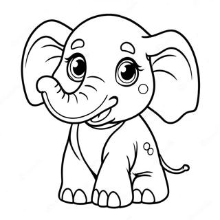 Pagina Para Colorir Do Elefante Bebe Fofo 48555-40339