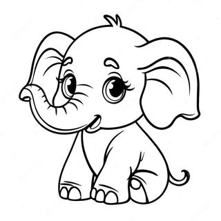 Pagina Para Colorir Do Elefante Bebe Fofo 48555-40340