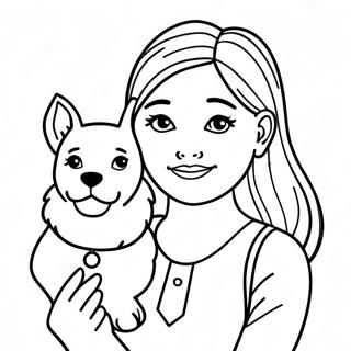 Pagina Para Colorir De Menina Com Cachorro 48624-40400