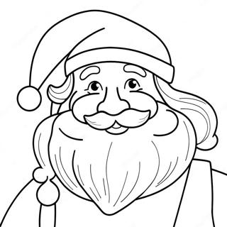 Pagina Para Colorir De Rosto Do Papai Noel Alegre 48635-40402