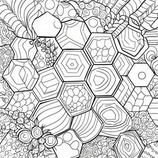 Pagina Para Colorir Padrao De Hexagono 48654-40414