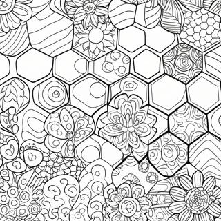 Pagina Para Colorir Padrao De Hexagono 48654-40416