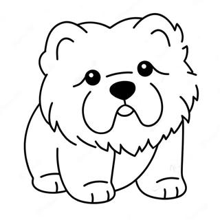 Pagina Para Colorir Filhote De Chow Chow Fofo 48675-40433