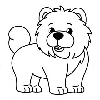 Pagina Para Colorir Filhote De Chow Chow Fofo 48675-40435