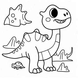 Pagina Para Colorir Dino Dana Com Dinossauros Coloridos 48695-40460