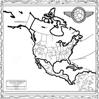 Pagina Para Colorir Do Mapa Da America Do Norte 48804-40546