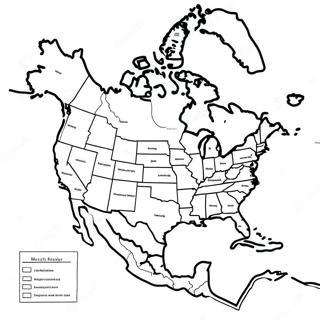 Pagina Para Colorir Do Mapa Da America Do Norte 48804-40547