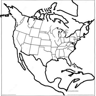 Pagina Para Colorir Do Mapa Da America Do Norte 48804-40548