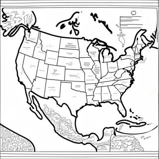 Pagina Para Colorir Do Mapa Detalhado Da America Do Norte 48805-40560