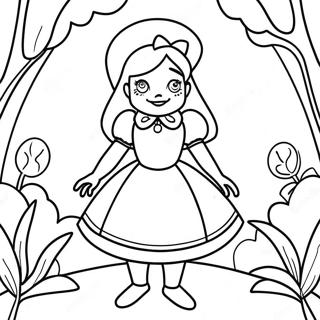 Pagina Para Colorir Da Alice No Pais Das Maravilhas Facil 48854-40578