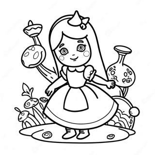 Pagina Para Colorir Da Alice No Pais Das Maravilhas Facil 48854-40579