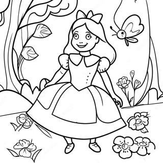 Pagina Para Colorir Da Alice No Pais Das Maravilhas Facil 48854-40580