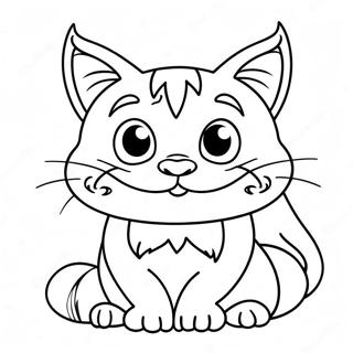 Pagina Para Colorir Do Gato De Cheshire Encantador 48855-40589