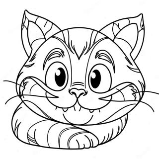 Pagina Para Colorir Do Gato De Cheshire Encantador 48855-40590