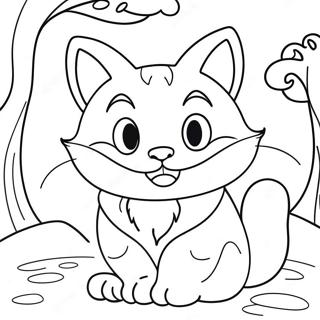 Pagina Para Colorir Do Gato De Cheshire Encantador 48855-40591