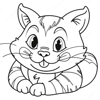 Pagina Para Colorir Do Gato De Cheshire Encantador 48855-40592