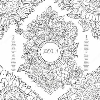 Pagina Para Colorir Do Calendario Johanna Basford 2017 Intricado 48915-40630