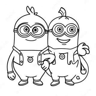 Pagina Para Colorir De Minions Engracados Com Aboboras 48935-40649