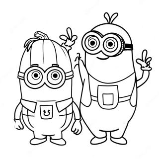 Pagina Para Colorir De Minions Engracados Com Aboboras 48935-40652