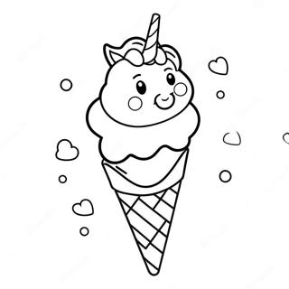 Pagina Para Colorir Do Cone De Sorvete De Unicornio 48984-40687