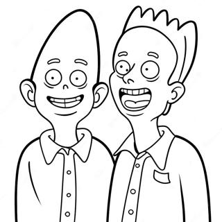 Pagina Para Colorir Do Beavis E Butthead Em Fantasias Engracadas 48995-40697