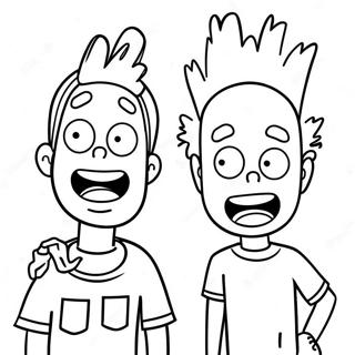 Pagina Para Colorir Do Beavis E Butthead Em Fantasias Engracadas 48995-40698