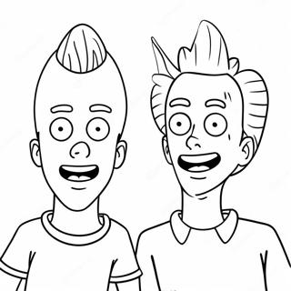 Pagina Para Colorir Do Beavis E Butthead Em Fantasias Engracadas 48995-40700