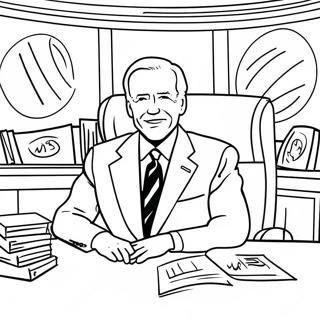 Pagina Para Colorir Do Joe Biden No Salao Oval 49015-40713