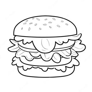 Pagina Para Colorir Do Hamburguer 4901-3938