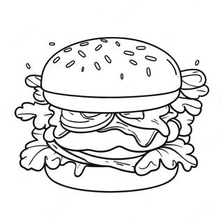 Pagina Para Colorir Do Hamburguer Com Queijo 4902-3941