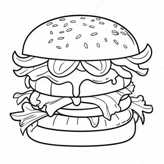 Pagina Para Colorir Do Hamburguer Com Queijo 4902-3942