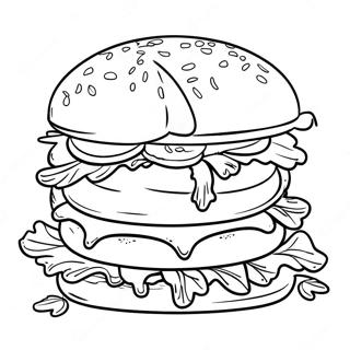 Pagina Para Colorir Do Hamburguer Com Queijo 4902-3943