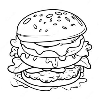 Pagina Para Colorir Do Hamburguer Com Queijo 4902-3944