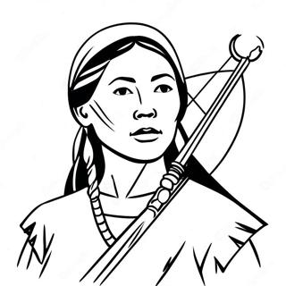 Pagina Para Colorir Sacagawea Corajosa Com Bussola 49175-40844