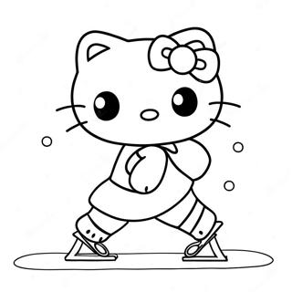 Pagina Para Colorir Hello Kitty Patinando No Gelo 49204-40858