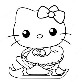 Pagina Para Colorir Hello Kitty Patinando No Gelo 49204-40859