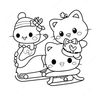 Pagina Para Colorir Hello Kitty Patinando No Gelo Com Amigos 49205-40866