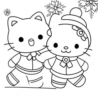 Pagina Para Colorir Hello Kitty Patinando No Gelo Com Amigos 49205-40867