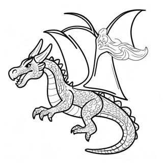 Pagina Para Colorir Dragao Em Voo Ataque Triplo 49225-40930