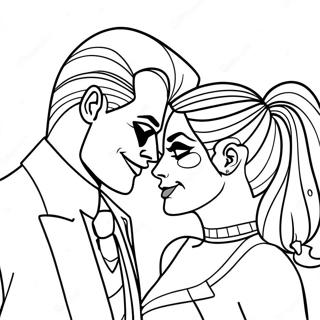 Pagina Para Colorir Romantica Da Harley Quinn E Do Coringa 49284-40910